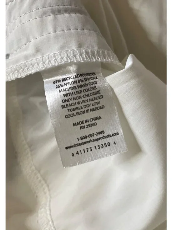 Traj3ctory Lightweight White Shorts With Gray Trim Elastic Waistband Womens XXL - Picture 10 of 10